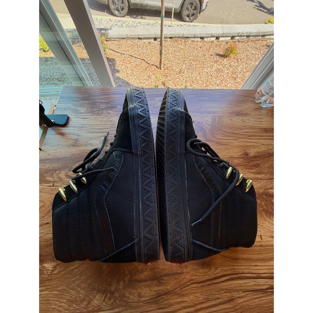 Vans x Marvel Sk8-Hi Black Panther Sneakers Men's Black Gold Sz 10 - Picture 9 of 10